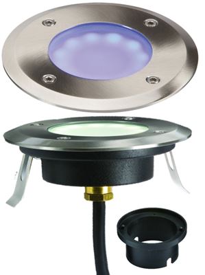 Picture of S/ STEEL BLUE GROUND LIGHT LED 1.7W 60LUMEN
H.40MM CUT OUT 90MM OVERALL DIA. 108MM