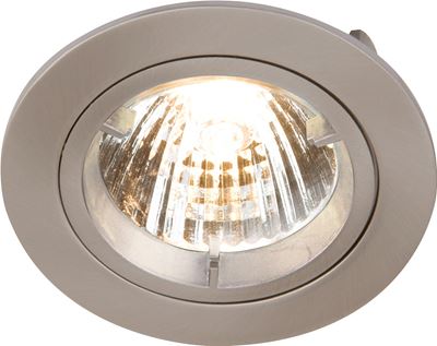 Picture of GU10 Die Cast Round Downlight SATIN
locking front rim for easy lamp replacement
single clip fix