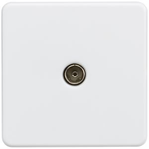 Picture of 1 GANG COAX OUTLET  SCREWLESS FLAT PLATE
MATT WHITE