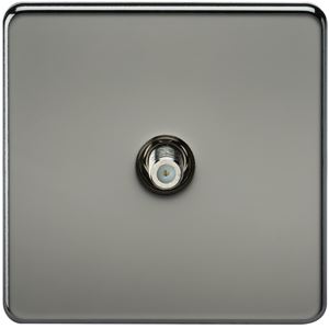 Picture of 1 GANG SATELLITE  SCREWLESS FLAT PLATE
BLACK NICKEL