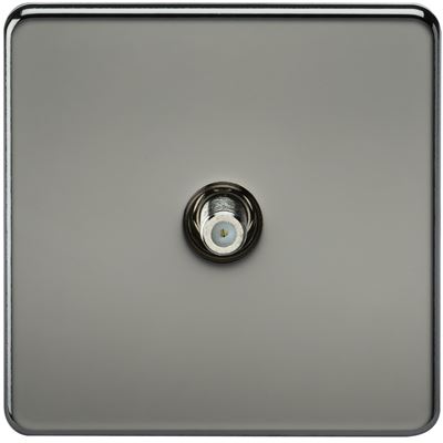 Picture of 1 GANG SATELLITE  SCREWLESS FLAT PLATE
BLACK NICKEL