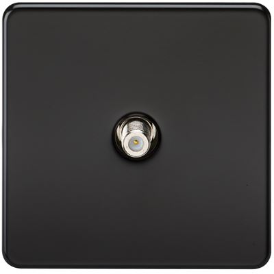 Picture of 1 GANG SATELLITE  SCREWLESS FLAT PLATE
MATT BLACK