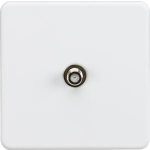 Picture of 1 GANG SATELLITE  SCREWLESS FLAT PLATE
MATT WHITE