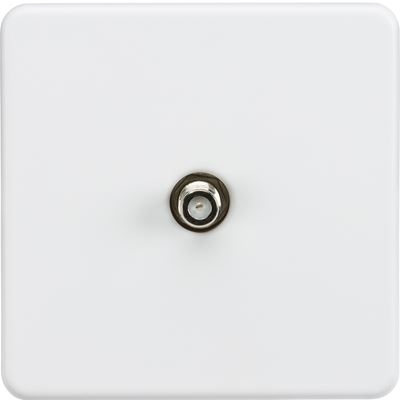 Picture of 1 GANG SATELLITE  SCREWLESS FLAT PLATE
MATT WHITE