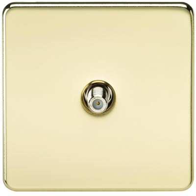 Picture of 1 GANG SATELLITE  SCREWLESS FLAT PLATE
POLISHED BRASS