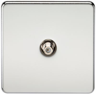 Picture of 1 GANG SATELLITE  SCREWLESS FLAT PLATE
POLISHED CHROME