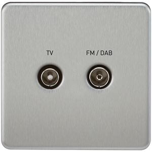 Picture of 1 GANG TV/FM DAB  SCREWLESS FLAT PLATE
BRUSHED CHROME