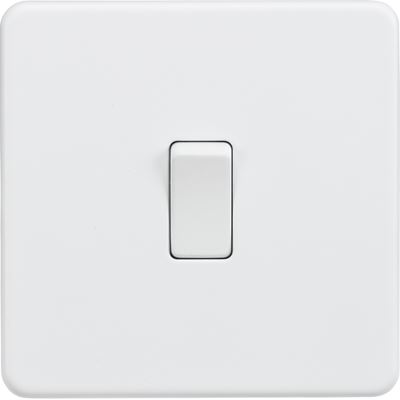 Picture of 1 GANG INTERMEDIATE  SCREWLESS FLAT PLATE
MATT WHITE