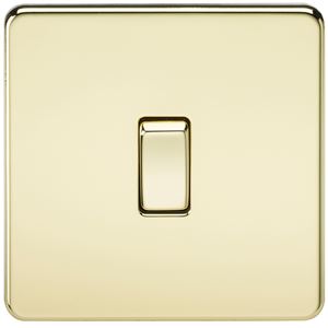 Picture of 1 GANG INTERMEDIATE  SCREWLESS FLAT PLATE
POLISHED BRASS