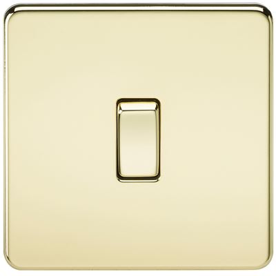Picture of 1 GANG INTERMEDIATE  SCREWLESS FLAT PLATE
POLISHED BRASS