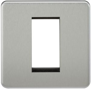 Picture of 1 GANG EURO MODULAR GRID PLATE
1 GANG BRUSHED CHROME