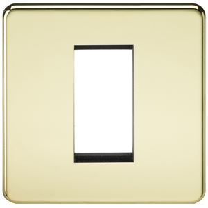 Picture of 1 GANG EURO MODULAR GRID PLATE
1 GANG POLISHED BRASS
