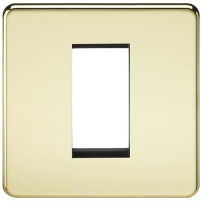 Picture of 1 GANG EURO MODULAR GRID PLATE
1 GANG POLISHED BRASS