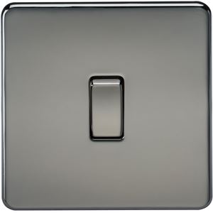 Picture of 1GANG 2WAY  SWITCH  SCREWLESS FLAT PLATE
BLACK NICKEL