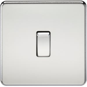 Picture of 1GANG 2WAY  SWITCH  SCREWLESS FLAT PLATE
POLISHED CHROME