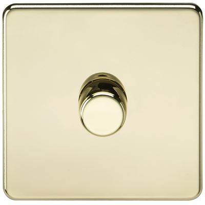 Picture of 1GANG 2WAY  DIMMER  SCREWLESS
10-200W/LED 5-150W POLISHED BRASS