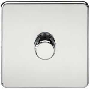 Picture of 1GANG 2WAY  DIMMER  SCREWLESS
10-200W/LED 5-150W POLISHED CHROME