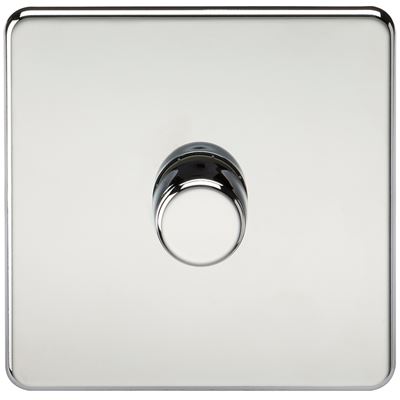 Picture of 1GANG 2WAY  DIMMER  SCREWLESS
10-200W/LED 5-150W POLISHED CHROME