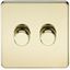 Picture of 2GANG 2WAY  DIMMER  SCREWLESS
10-200W/5-150W LED POLISHED BRASS
