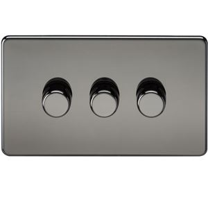 Picture of 3GANG 2WAY  DIMMER  SCREWLESS
10-200W/LED 5-150W BLACK NICKEL