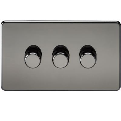 Picture of 3GANG 2WAY  DIMMER  SCREWLESS
10-200W/LED 5-150W BLACK NICKEL
