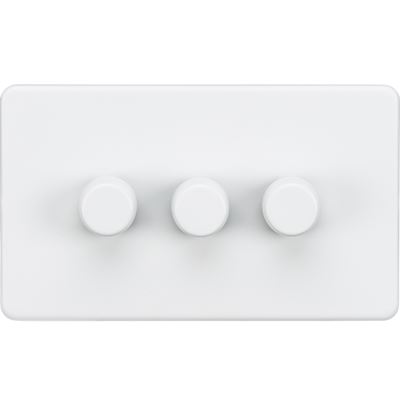 Picture of 3GANG 2WAY  DIMMER  SCREWLESS
10-200W/LED 5-150W MATT WHITE