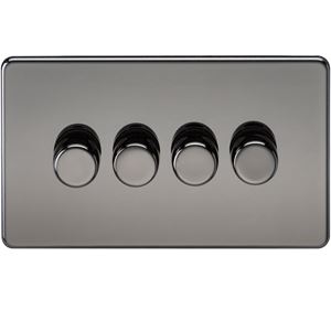 Picture of 4GANG 2WAY  DIMMER  SCREWLESS
10-200W/LED 5-150W BLACK NICKEL