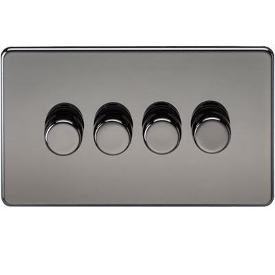 Picture of 4GANG 2WAY  DIMMER  SCREWLESS
10-200W/LED 5-150W BLACK NICKEL