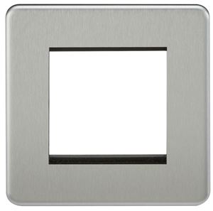 Picture of 2 GANG EURO MODULAR GRID PLATE
2 GANG BRUSHED CHROME
