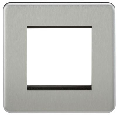 Picture of 2 GANG EURO MODULAR GRID PLATE
2 GANG BRUSHED CHROME