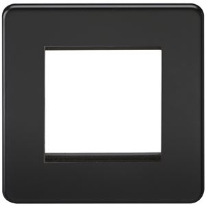 Picture of 2 GANG EURO MODULAR GRID PLATE
MATT BLACK  EURO