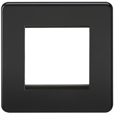 Picture of 2 GANG EURO MODULAR GRID PLATE
MATT BLACK  EURO