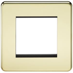 Picture of 2 GANG EURO MODULAR GRID PLATE
2 GANG POLISHED BRASS