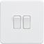 Picture of 2GANG 2WAY  SWITCH  SCREWLESS FLAT PLATE
MATT WHITE