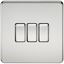 Picture of 3GANG 2WAY  SWITCH  SCREWLESS FLAT PLATE
POLISHED CHROME