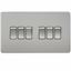 Picture of 6GANG 2WAY  SWITCH  SCREWLESS FLAT PLATE
BRUSHED CHROME