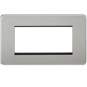 Picture of 3/4 GANG EURO MODULAR GRID PLATE
3/4 GANG BRUSHED CHROME