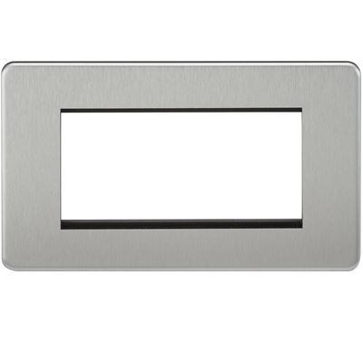 Picture of 3/4 GANG EURO MODULAR GRID PLATE
3/4 GANG BRUSHED CHROME