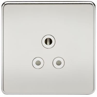 Picture of 5 AMP SOCKET SCREWLESS FLAT PLATE
WHITE INSERT POLISHED CHROME