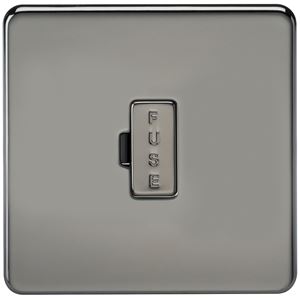 Picture of UNSWITCHED SPUR  SCREWLESS FLAT PLATE
BLACK NICKEL