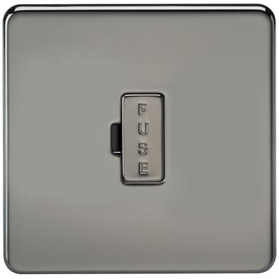 Picture of UNSWITCHED SPUR  SCREWLESS FLAT PLATE
BLACK NICKEL