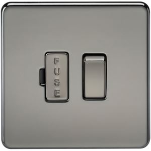 Picture of SWITCHED SPUR   SCREWLESS  PLATE
BLACK NICKEL