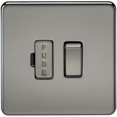 Picture of SWITCHED SPUR   SCREWLESS  PLATE
BLACK NICKEL