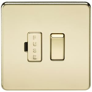 Picture of SWITCHED SPUR   SCREWLESS  PLATE
POLISHED BRASS