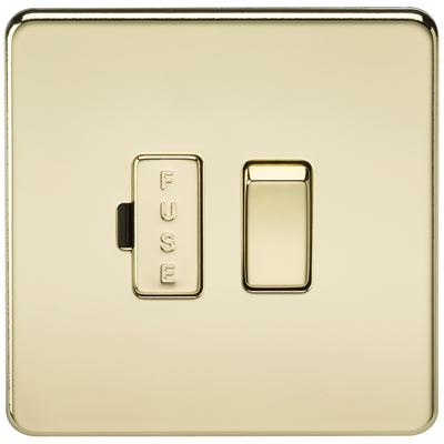 Picture of SWITCHED SPUR   SCREWLESS  PLATE
POLISHED BRASS