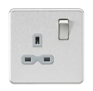 Picture of SFR7000BCG
1 GANG SOCKET SCREWLESS FLAT PLATE
GREY INSERT