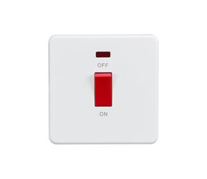 Picture of 45A DP  SWITCH  C/W NEON SCREWLESS FLAT PLATE
1 GANG MATT WHITE