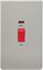 Picture of 45A DP  SWITCH  C/W NEON SCREWLESS FLAT PLATE
2 GANG BRUSHED CHROME