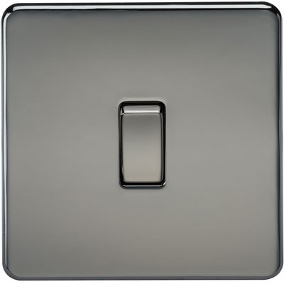 Picture of 20A DP  SWITCH  SCREWLESS FLAT PLATE
BLACK NICKEL