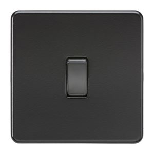 Picture of 20A DP  SWITCH SCREWLESS FLAT PLATE
MATT BLACK CHROME SWITCH